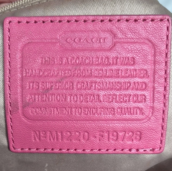 Coach Pink Leather Shoulder Bag - Picture 8 of 8